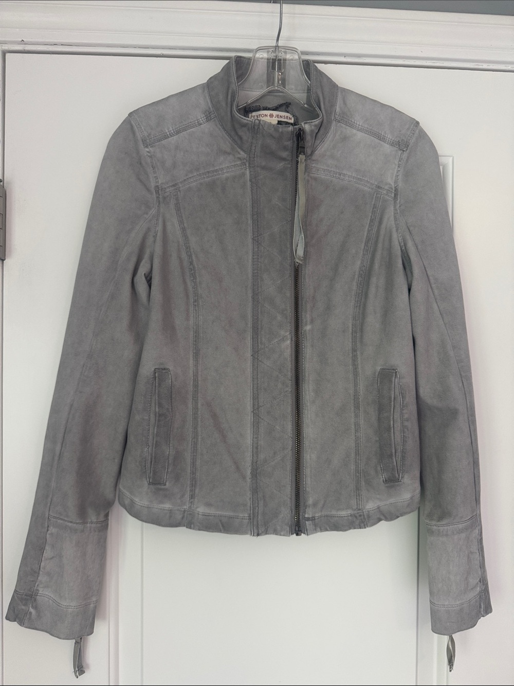 Peyton Jensen Grey Moto Jacket - Women Small